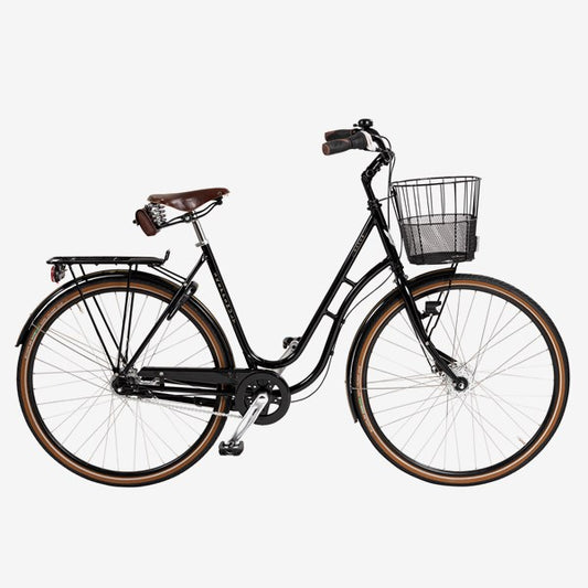 Damcykel Skeppshult Natur Premium 7-Växlar Spegelsvart