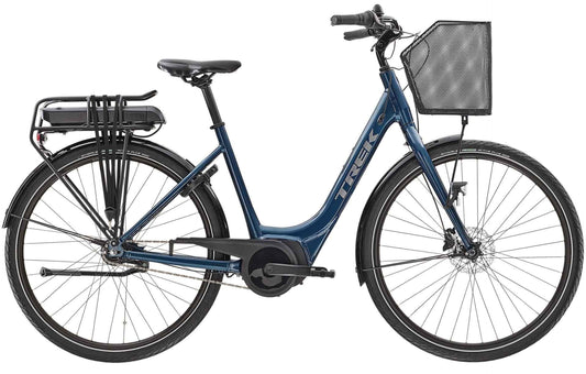 Elcykel Trek District+ 1C Lowstep 500Wh blå