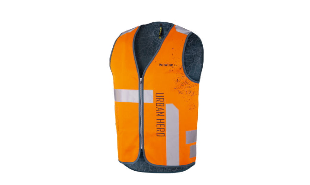 Reflexväst Wowow Urban Hero Jacket orange/reflex – Bikelease