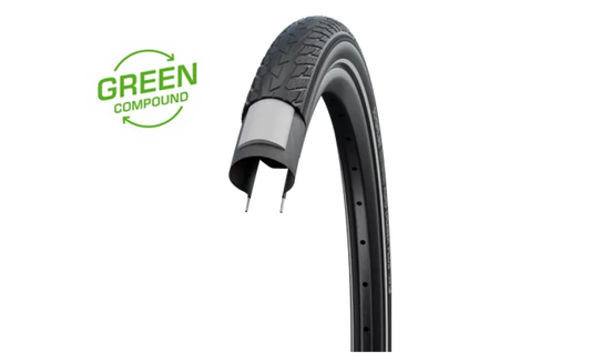 Cykeldäck Schwalbe Road Cruiser Plus Green PunctureGuard 28 x 2.00" (50-622) black/black