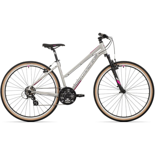 Hybridcykel Rock Machine Crossride 100 dam grå