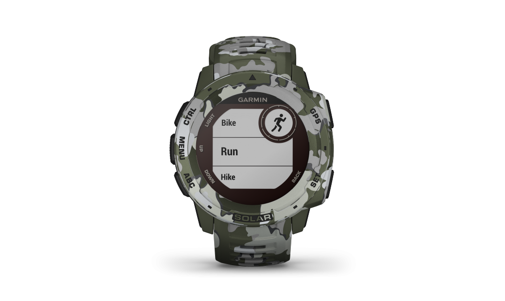 Träningsklocka Garmin Instinct Solar Edition Camo Lav