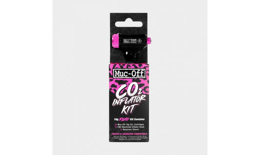 Kolsyrepump Muc-Off Road Co2 Inflator Kit + Kolsyrepatroner (2 X 16 Gram) + Foamskydd rosa/svart