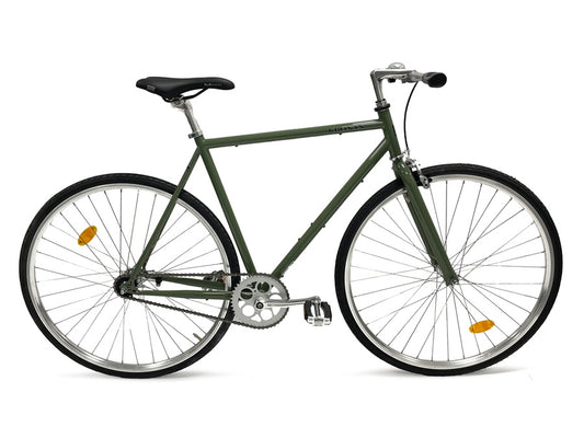 Herrcykel Kronan Rask H1 Singlespeed olivgrön