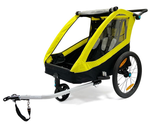 Cykelvagn Kronan Duo Med Strollerhjul Gul