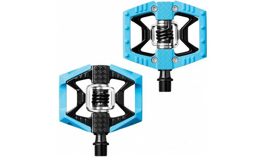 Cykelpedaler Crankbrothers Double Shot blå/svart/silver inkl. pedalklossar