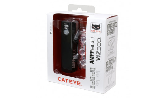 Belysningsset Cateye AMPP800 & VIZ300