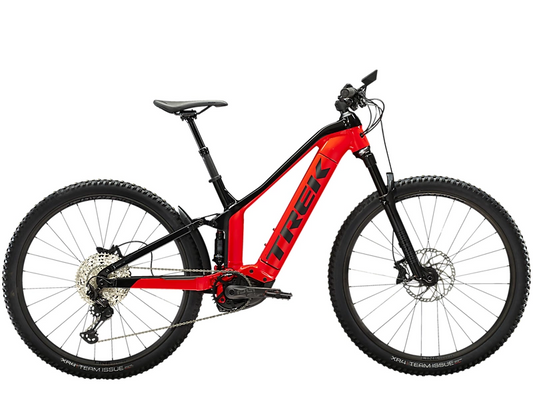 El MTB Trek Powerfly FS 7 27.5" röd