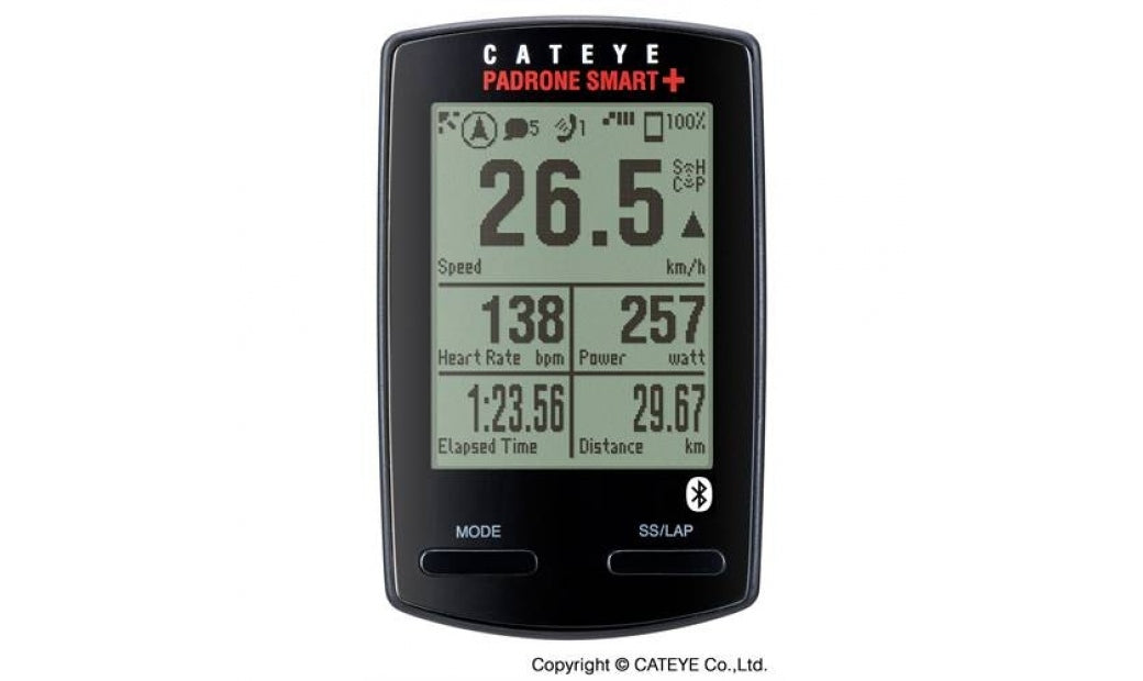 Cykeldator Cateye Padrone Smart+ Speed/Cadence/Heart kit