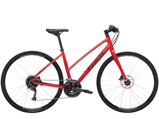 Hybridcykel Trek FX 2 Disc Stagger röd