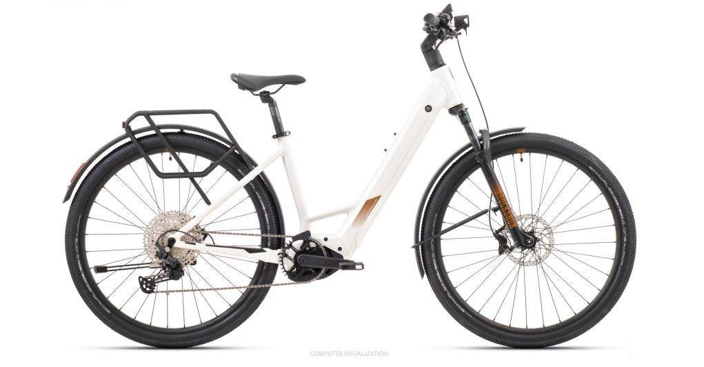 Elcykel Superior Hybrid EXR 6090 BLS Touring gloss white copper