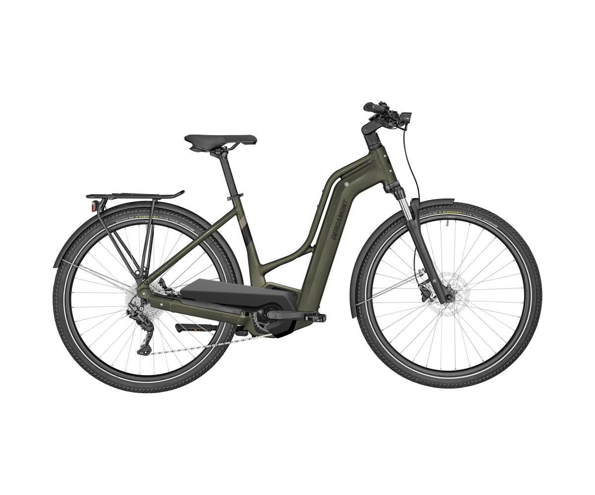 Elcykel Bergamont Dam E-Horizon Edition 5 Amsterdam matt khaki green