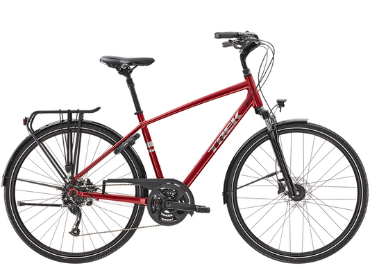Hybridcykel Trek Verve 2 Equipped röd