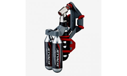 Flaskställ för kolsyrepatroner Weldtite Jetvalve Smart System Sadelstolpe